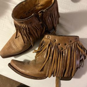Ariat fringe ankle boots